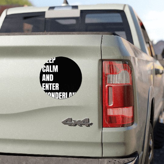 Keep Calm and Enter Wonderland Typography Car Magnets