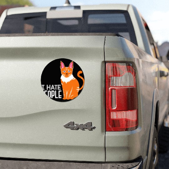 I Hate People Cat Lover Kitten Cats Funny Car Magnets