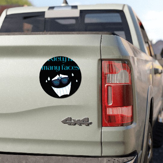 anxiety has many faces Car Magnets