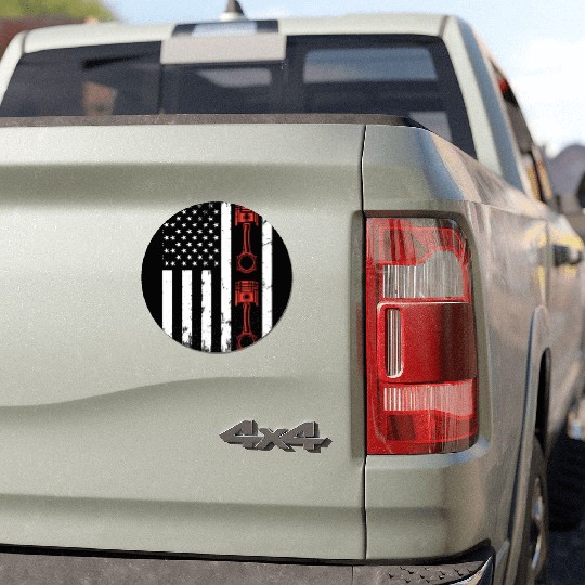 Auto Mechanic Car Piston Car Mechanic US Flag Car Magnets