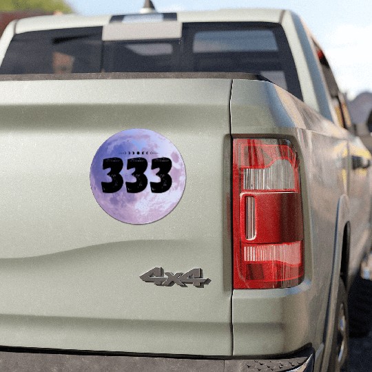 Purple Moon Angel Numbers 333 Car Magnets