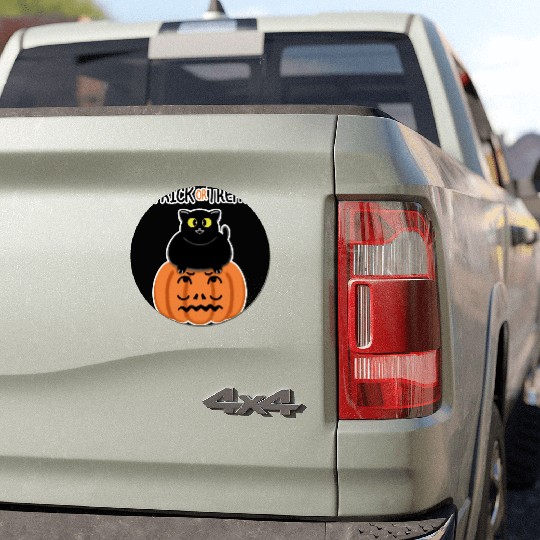 Trick or Treat Black lucky cat with sweetest eyes. Car Magnets