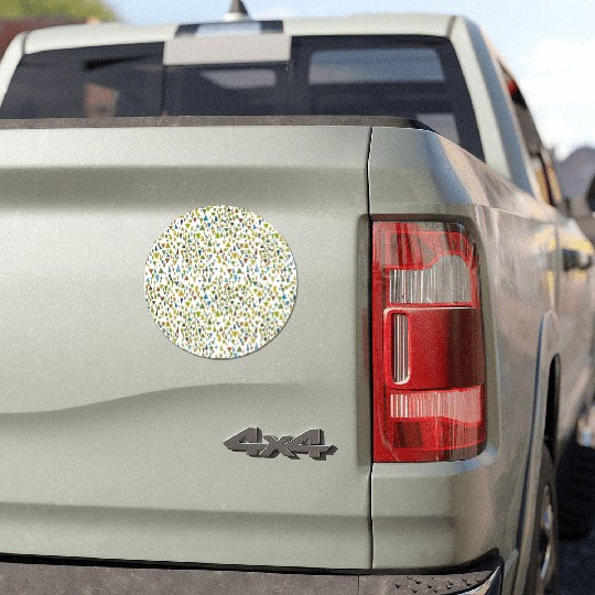 Geometric fantasy in nature colors Car Magnets