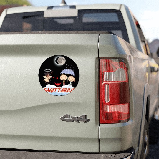 Zodiac Sign Sagittarius Astrology Angel & Bow Car Magnets