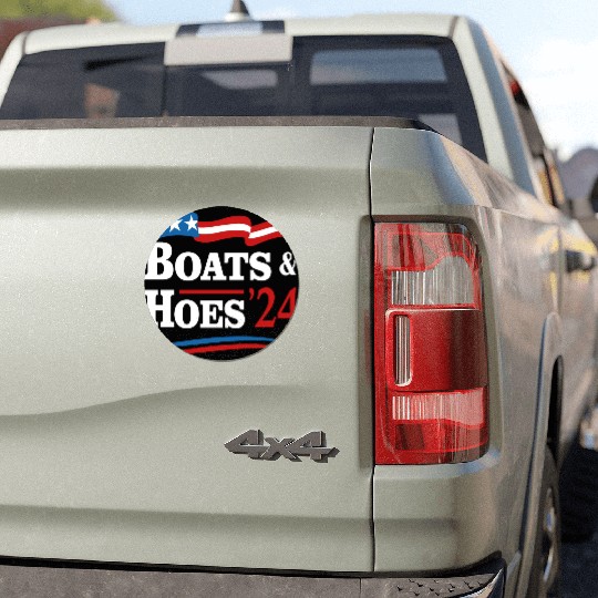 Boats & Hoes 24 Vintage Retro Meme Step Brother Car Magnets
