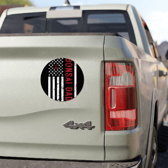 American Flag Bonsai Dad Car Magnets