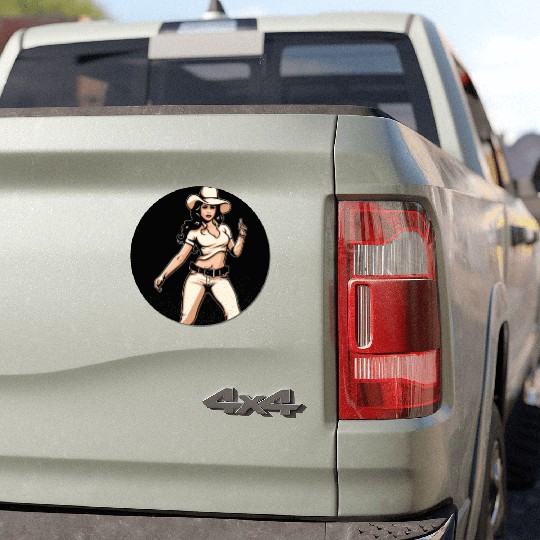 Line Dance Line Dancing Cowgirl Car Magnets