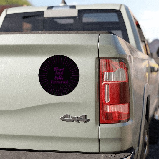 Blessed and Highly Favored Purple Car Magnets