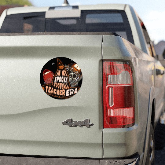 In My Spooky Football Teacher Era Witch Car Magnets