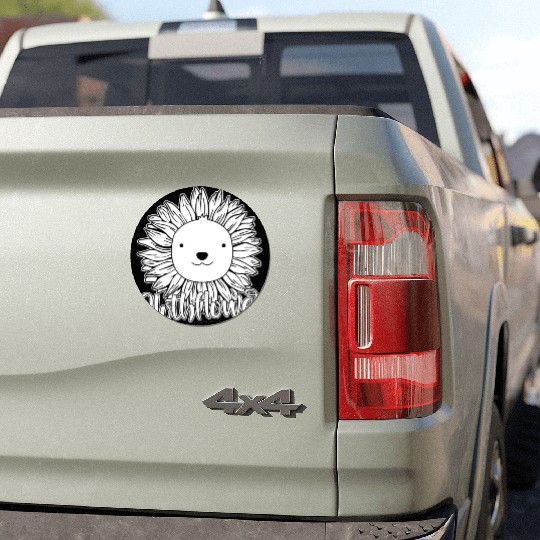 Sloth Sunflower Car Magnets