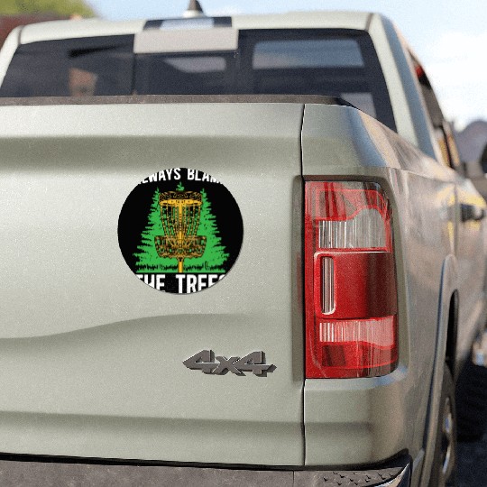 Disc Golf Always Blame The Trees Ultimate Frisbee Car Magnets