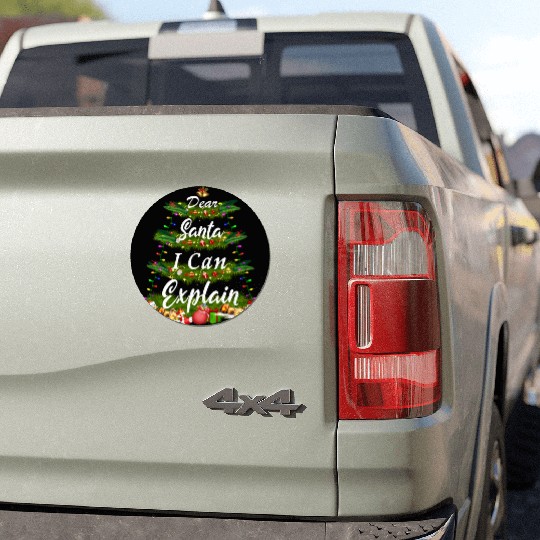 Dear Santa, I Can Explain - Christmas Tree Car Magnets