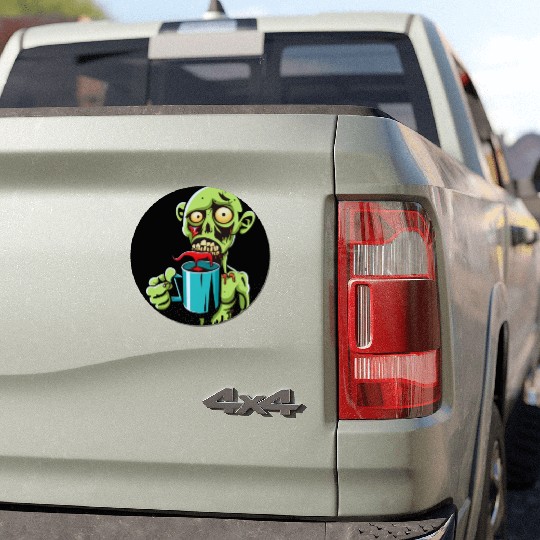 green zombie Car Magnets