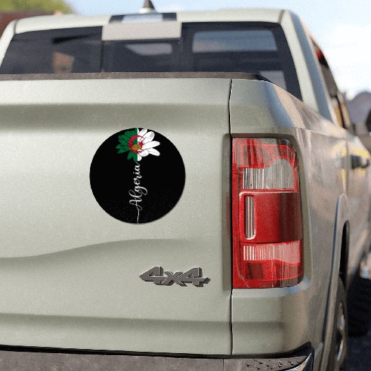 Vintage Algeria Sunflower Flag Algeria Lover Car Magnets