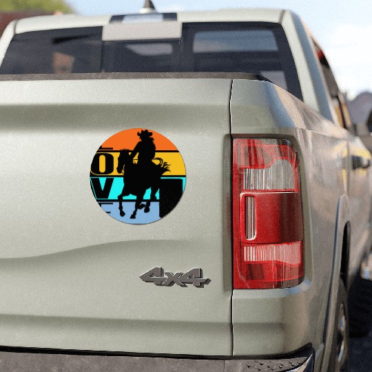 Horseback Riding Equestrian Colorful Horse Lovers Car Magnets