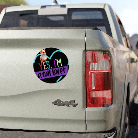 YES, I'M A CAT LOVER, cat, space cat, Pet lovers Car Magnets