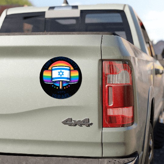 LGBTQ community STANDS WITH ISRAEL Car Magnets