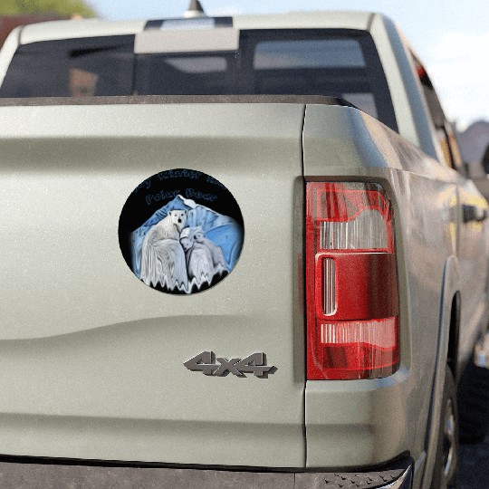 Enjoy winter like a polar bear Car Magnets