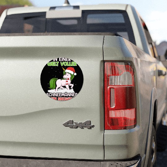 In a World full of Snowmen Be a Unicorn Lover Car Magnets