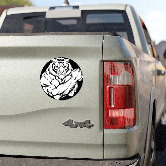Workout Gym Tiger Car Magnets