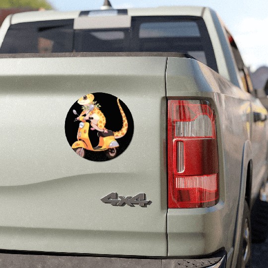 Leopard Gecko on Scooter Funny Lizard Biker Moped Car Magnets