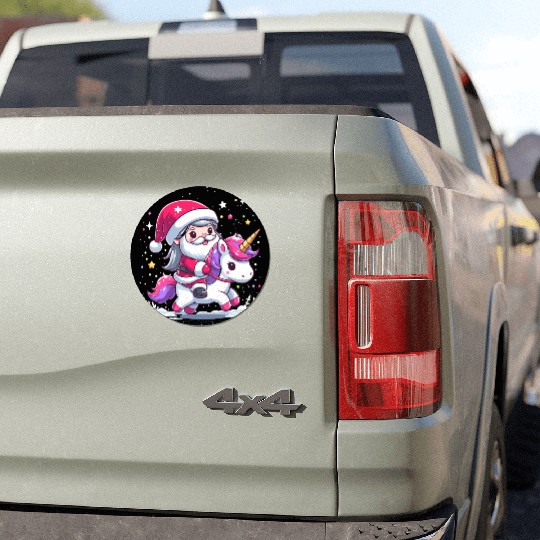 Santa Claus and Unicorn Car Magnets