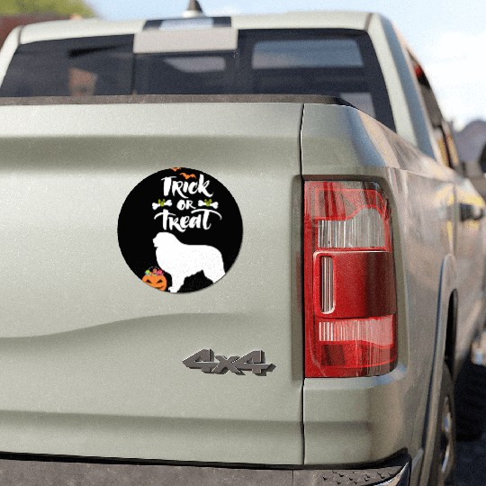 Trick Or Treat Great Pyrenees Dog Halloween Car Magnets