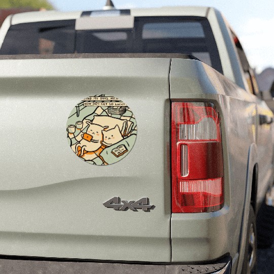 Lucky Cat Couple Lover Funny Kitty Motivation Love Car Magnets