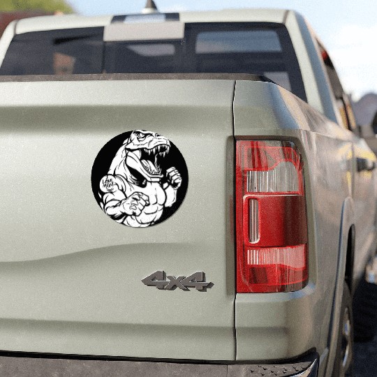 T Rex Dinosaur Biceps Tattoo I Love Mom Car Magnets
