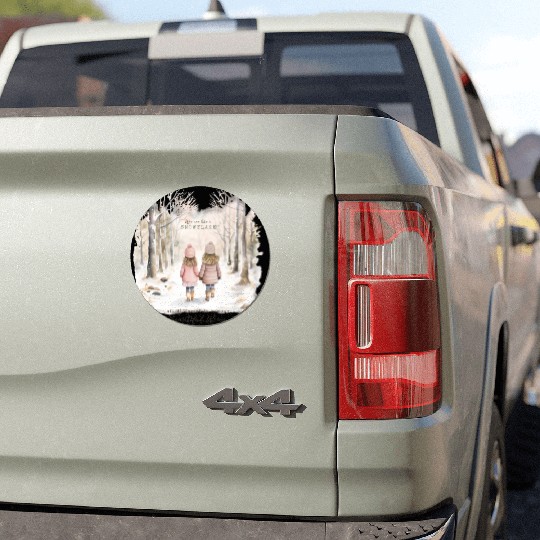 Cute Kids In Winter Wonderland Car Magnets