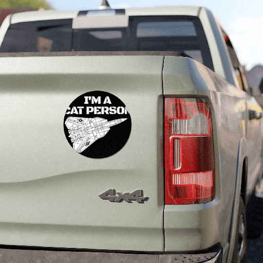 I'm Cat Person F14 Tomcat Fighter Jet Schematicf14 Car Magnets