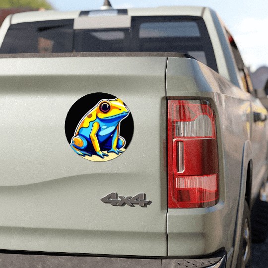 Golden Poison Frog Illustration Car Magnets
