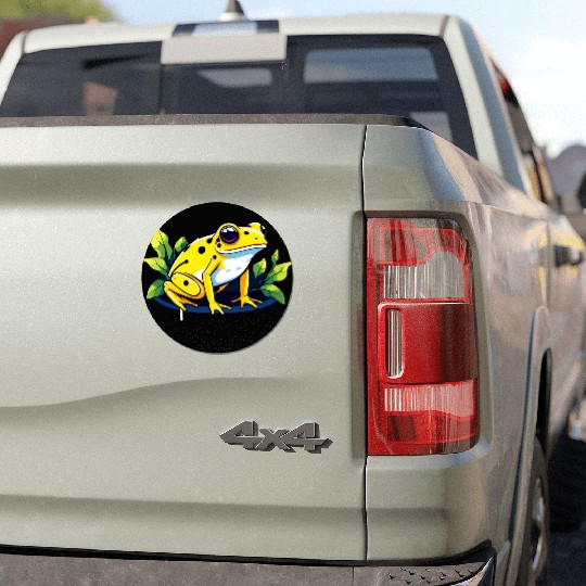Golden Poison Frog Illustration Car Magnets