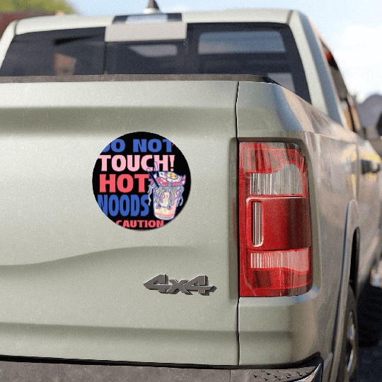 Funny "Do Not Touch Hot Noods" Cup Noodle Graphic Car Magnets