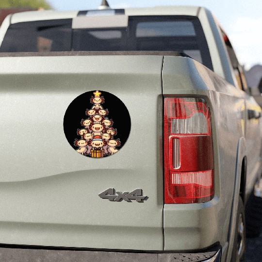 Axolotl Christmas Tree Merry Christmas Car Magnets