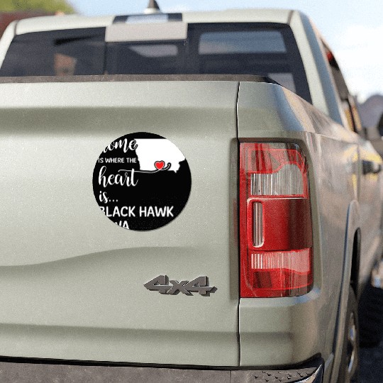 Black Hawk County Iowa Is Where My Heart Is Gift Car Magnets
