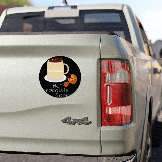 Drink Hot chocolate cookies Yardside font logo Car Magnets