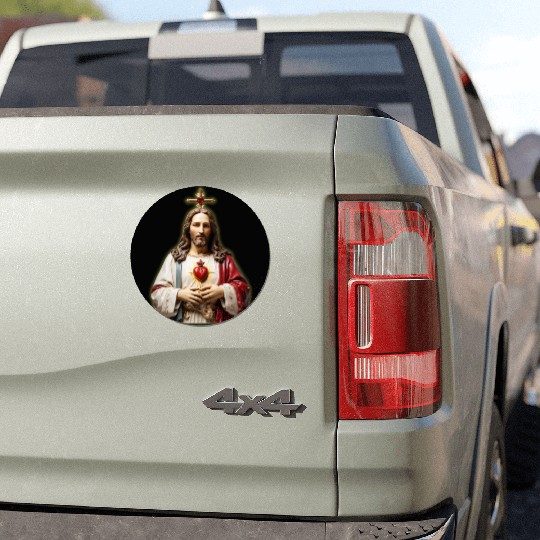 sacred heart of jesus Car Magnets