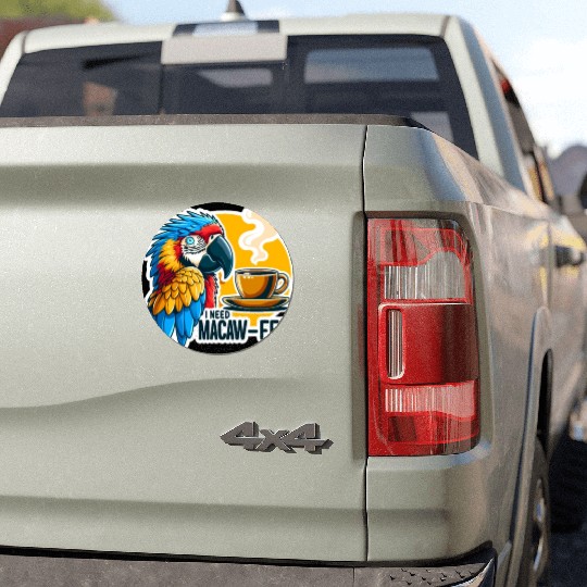 Blue Gold Macaw Macaw-Fee Coffee Lover Car Magnets