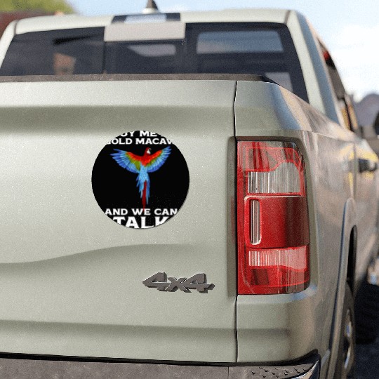Blue Gold Macaw Ornithologist Enthusiast Gift Car Magnets
