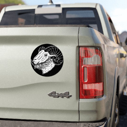 Baphomet Goat Devil Horn Head Car Magnets