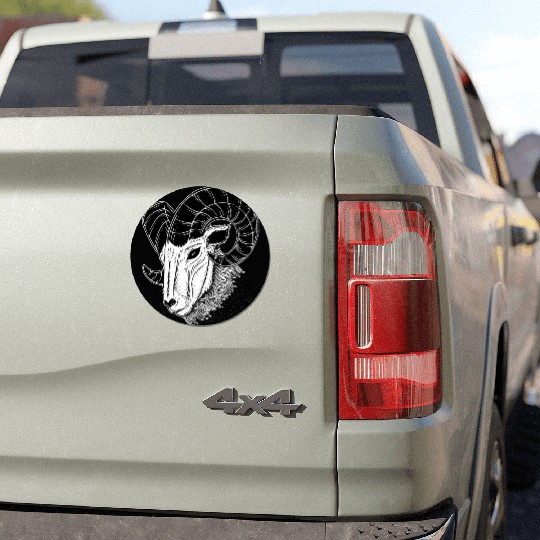 Dark Baphomet Goat Art Car Magnets
