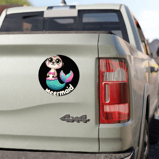Meerkat Mermaid Fantasy Car Magnets