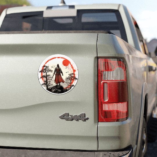 Samurai Sunset Car Magnets