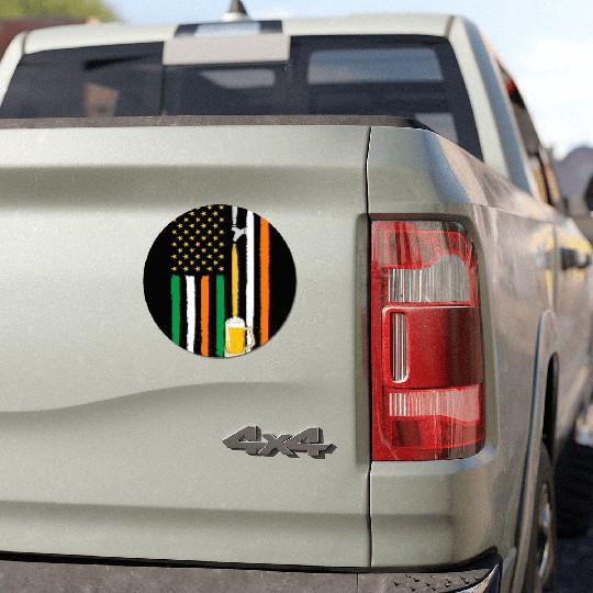 American Irish Flag Beer Car Magnets
