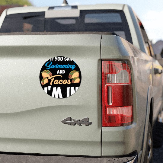 Swimming and Tacos Car Magnets
