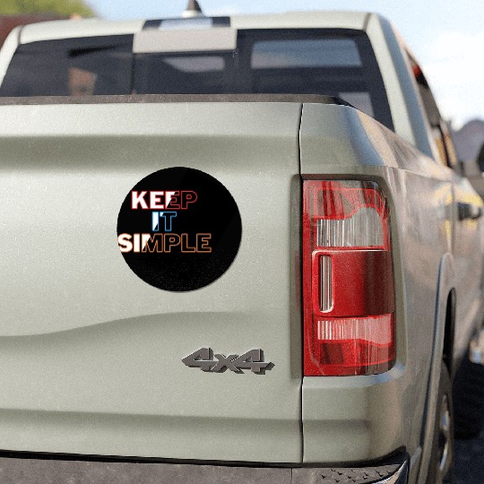 Minimalist Mastery: Keep It Simple Apparel Car Magnets