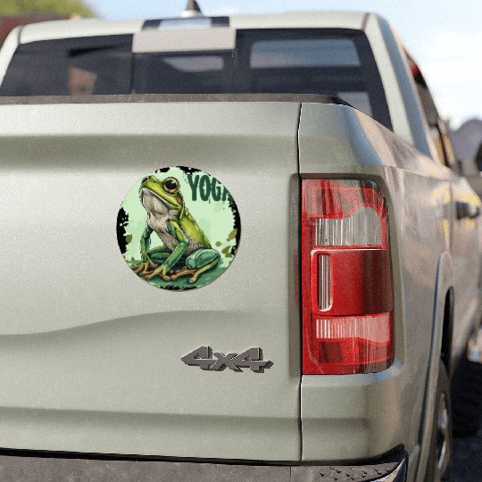 Yoga Frog Relaxation Chilling Meditation Car Magnets