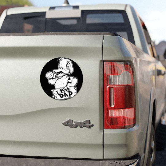 Duck Goose Geese I Love Dad Car Magnets