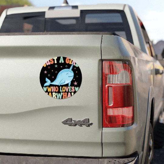 Narwhal Girl Narwhal Lover Car Magnets
